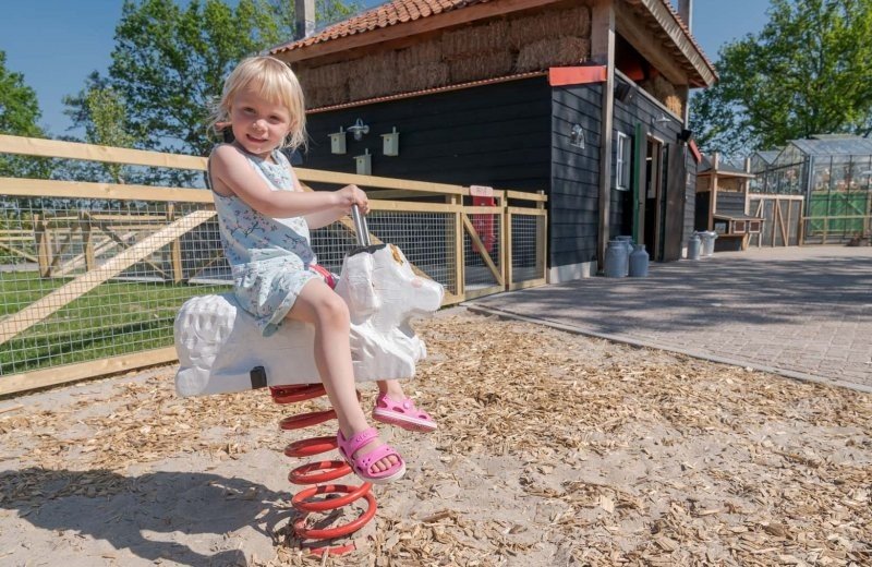 Spelen in de speeltuin bij Familie Resort Molenwaard