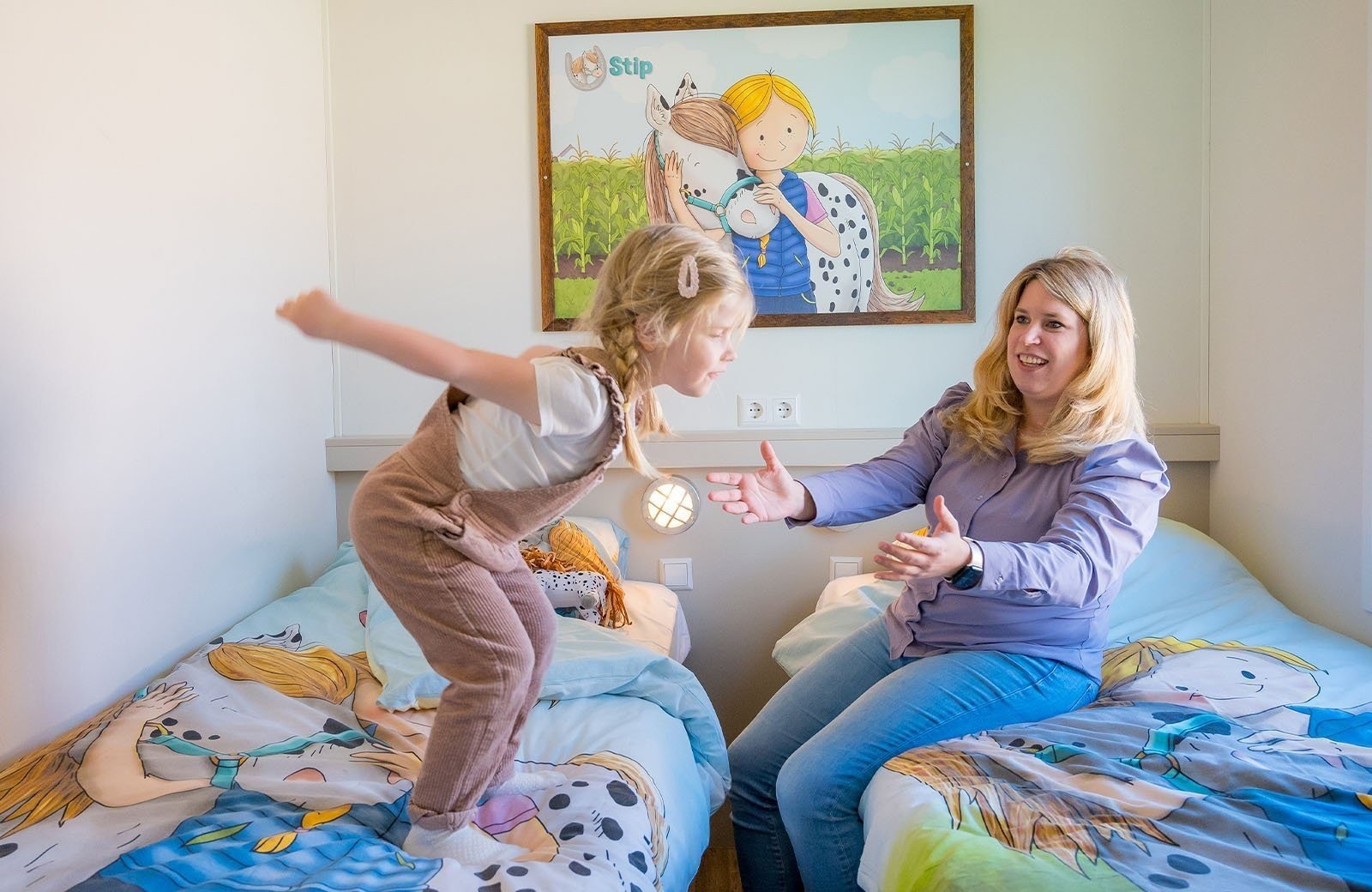 Stip de pony slaapkamer bij Familie Resort Molenwaard