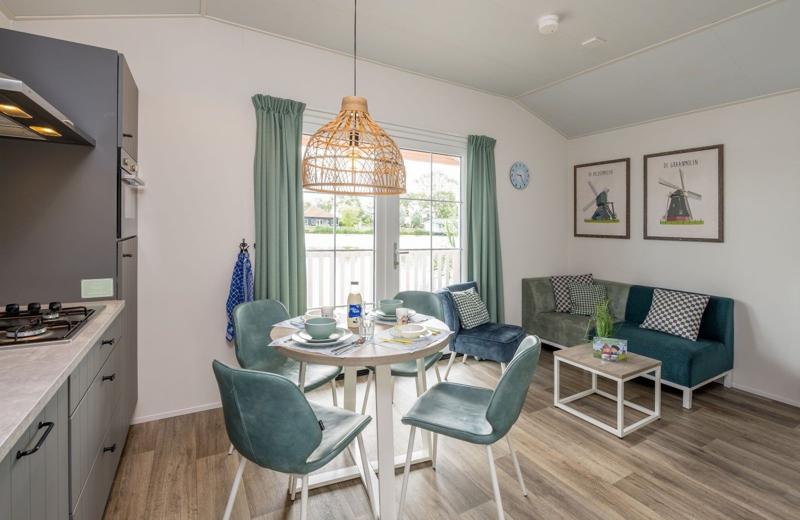 Kinderdijk cottage 4 personen leefruimte