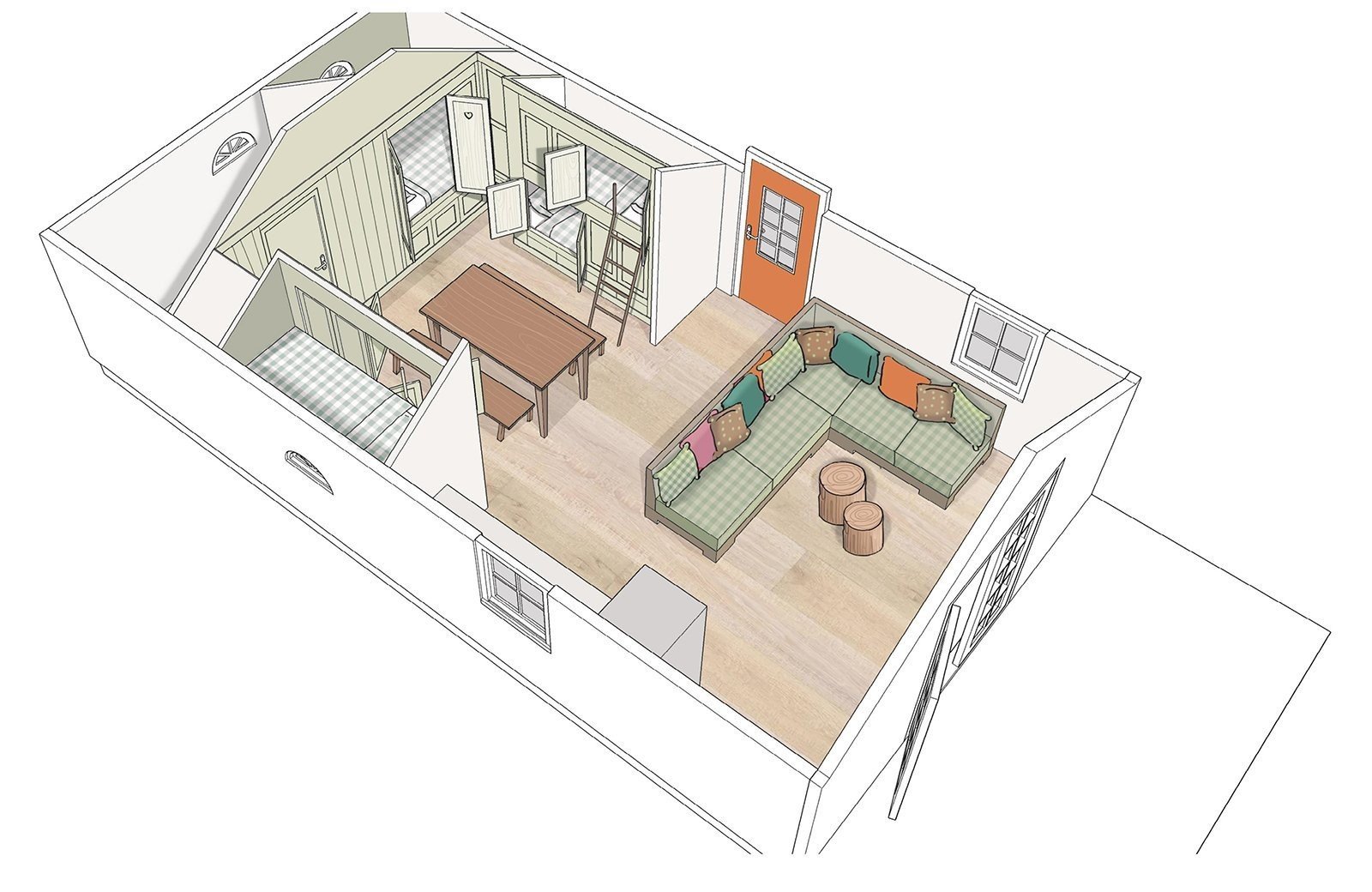 Mike en Molly schaapskooitje binnenaanzicht 1600x1040