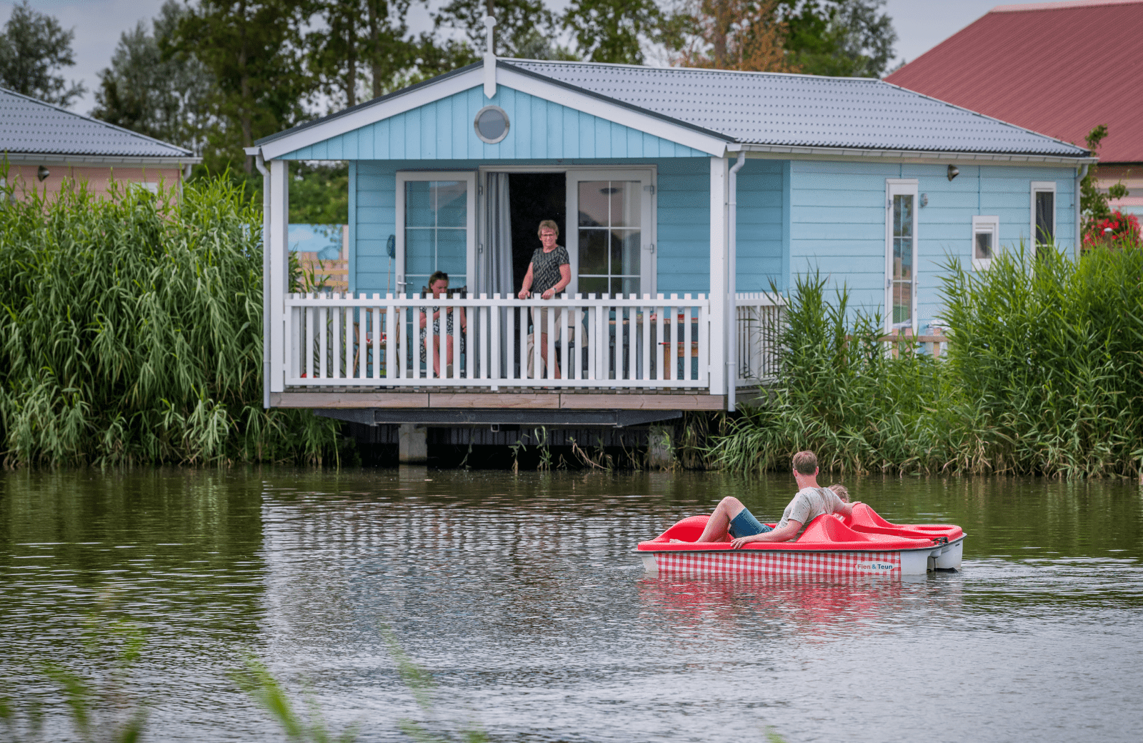 Tretboot fahren auf dem See
